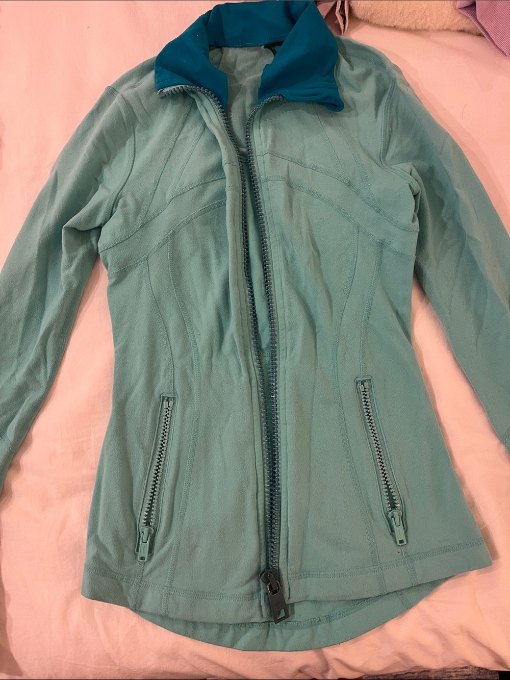 Womens Lululemon Define Teal Zip-Front Active Jacket